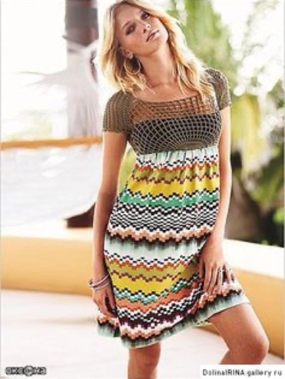 Moda International Crochet Maxi Dress size S